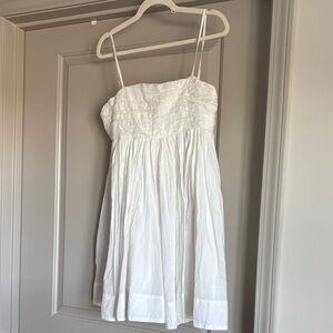 Anthropologie White Spaghetti Strap Hutch Sundress